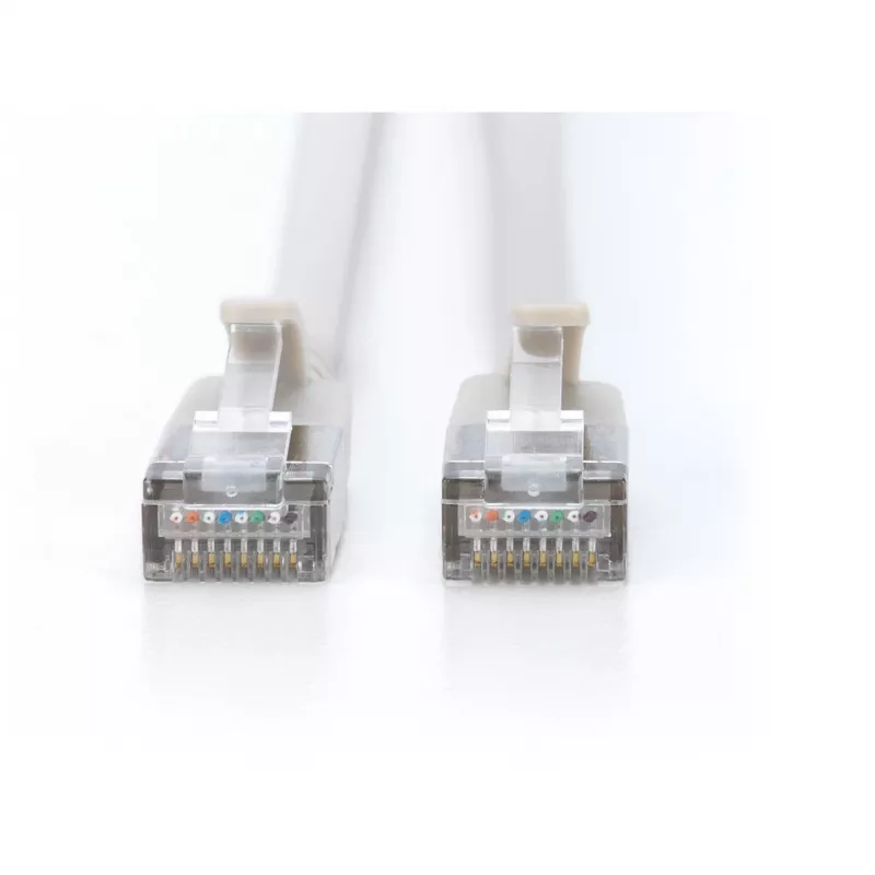 Cable de parcheo Digitus CAT 6A F-FTP slim 10 m gris