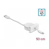 Cable DeLOCK Easy 45 módulo USB 2.0 cable retráctil USB Type-A a 8 Pin Lightning hembra blanco