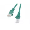 Cable de parcheo CAT.6 UTP LANBERG PCU6-20CC-0025-G — 0,25 m, RJ-45 conector a conector, CCA, 250 MHz, verde, pack de 10