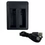 Cargador de batería GOPRO AHDBT401, doble
