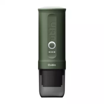 Cafetera OUTIN Outin Nano negra, verde — café molido, 20 bar, batería de 7500 mAh, 0,67 kg