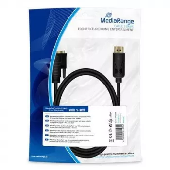 Adaptador de cable de vídeo MediaRange MRCS199 2m DisplayPort DVI negro