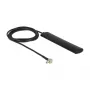 Antena LTE DELOCK conector TS-9 90° 3 dBi omnidireccional rígida negra con fijación adhesiva