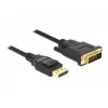 DeLOCK - Cable de vídeo - Single Link - DisplayPort (M) a DVI-D (M) - DisplayPort 1,2a - 2,0m - pasivo - negro (85313)