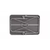 Mesa Outwell Coledale M Gris — tablero y estructura de aluminio, 680×1000 mm, altura 56 cm