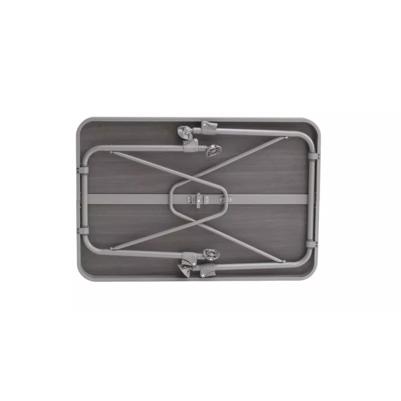 Mesa Outwell Coledale M Gris — tablero y estructura de aluminio, 680×1000 mm, altura 56 cm