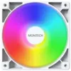 Ventilador de refrigeración Montech GF120 PWM ARGB 120 mm blanco, control PWM, iluminación ARGB