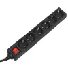 Regleta MACLEAN MCE195G 6 tomas, cable 5 m, negra