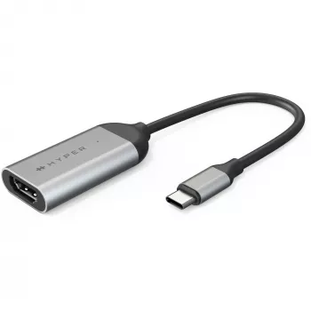 HYPER HD-H8K USB Type-C HDMI acero inoxidable