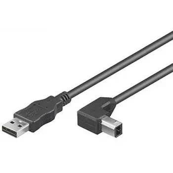 Microconnect USBAB3abgewinkelt Cable USB USB 2.0 3 m USB A USB B Negro