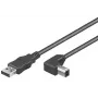 Microconnect USBAB3abgewinkelt Cable USB USB 2.0 3 m USB A USB B Negro