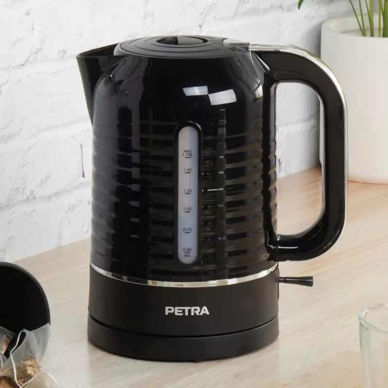 Hervidor eléctrico Petra 1,7 l 3 kW Negro