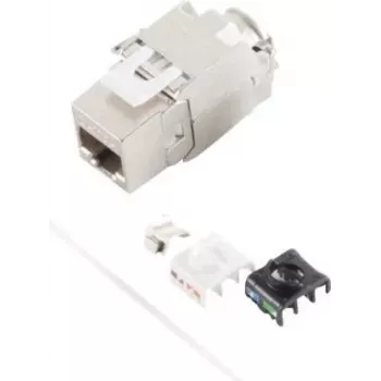 Módulo Keystone S/CONN 08-10030 plano metálico RJ-45