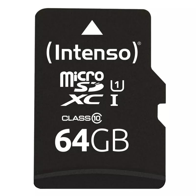 Intenso Performance - tarjeta de memoria flash (microSDXC con adaptador SD) - 64GB - UHS-I U1 / Class10 - microSDXC UHS-I (3424490)