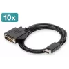 Cable adaptador Digitus DisplayPort – DVI, pack de 10