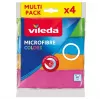Vileda Microfibre Colors paños de limpieza, multicolor, 4 uds.