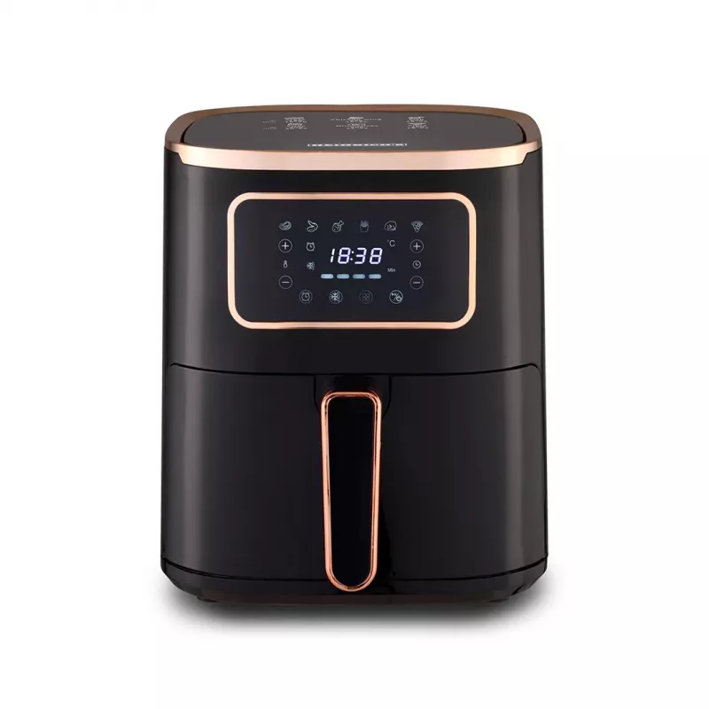 Freidora de aire HEINRICH'S HFR 8216 — 5,0 L, 1450 W, Negro, LED, control táctil