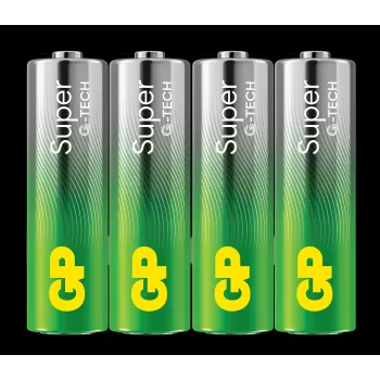 Pilas alcalinas LR6/ AA GP Super pack de 4