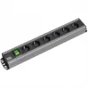Unidad de distribución de corriente Bachmann 300.003 6 tomas AC 2U negro gris