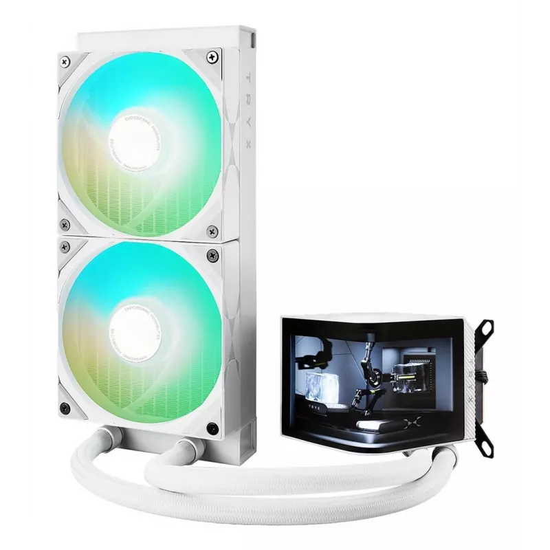 Kit de refrigeración líquida para procesador TRYX PANORAMA ARGB 240 12 cm blanco 1 ud.