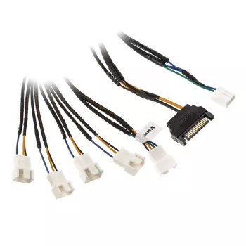 Cable distribuidor PWM Akasa Flexa FP5S (5 ventiladores) - con funda, 45 cm (AK-CBFA07-45)