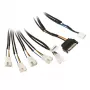 Cable distribuidor PWM Akasa Flexa FP5S (5 ventiladores) - con funda, 45 cm (AK-CBFA07-45)