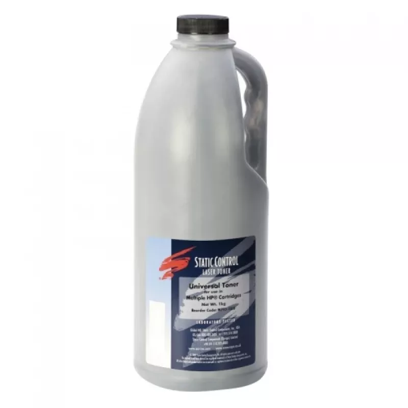 Tóner en polvo Static Control para HP Q2612A Q5949A Q7553A Q1338A CE505A Q5942A — negro, 1 kg