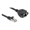 Cable de extensión de red DeLOCK Cat.6A 25 cm negro