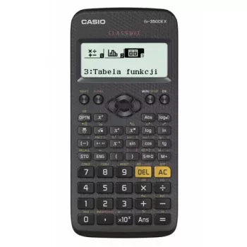 Calculadora científica CASIO FX-350CE X — 379 funciones, LCD de 16 dígitos, a pilas (AAA), negra, formato de bolsillo