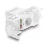 Delock 90799 Módulo Keystone RJ45 a LSA Cat.6 UTP, sin herramientas, con cubierta antipolvo, blanco/negro
