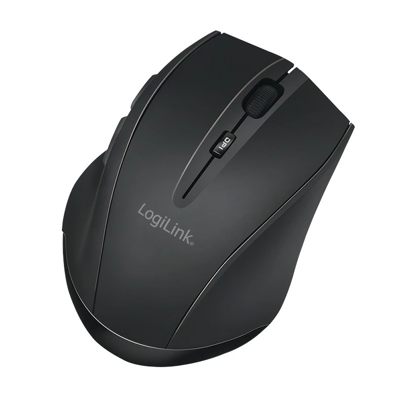 Ratón inalámbrico Logilink BT5.0, ergonómico, negro