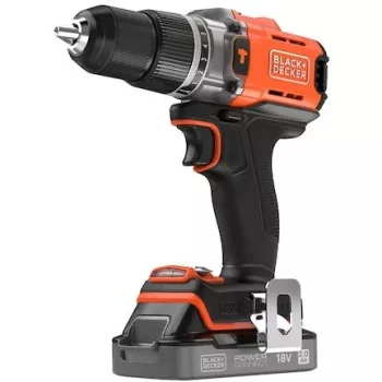 Atornillador-taladro percutor a batería Black & Decker BCD383D1XC 18V kit con batería 2Ah