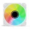 Ventilador de caja Sharkoon SHARK Mirror RGB PWM REVERSE 120 mm Blanco, 500–1500 RPM, 99,52 m³/h, FDB