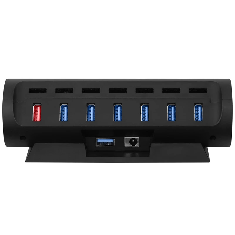 Streamplify HUB CTRL 7, 7x USB 3.0 Tipo A, RGB, 12V, cable de alimentación EU – negro