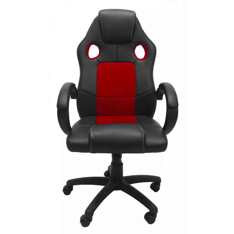 Silla de oficina Topeshop FOTEL ENZO CZER-CZAR con asiento acolchado y respaldo acolchado