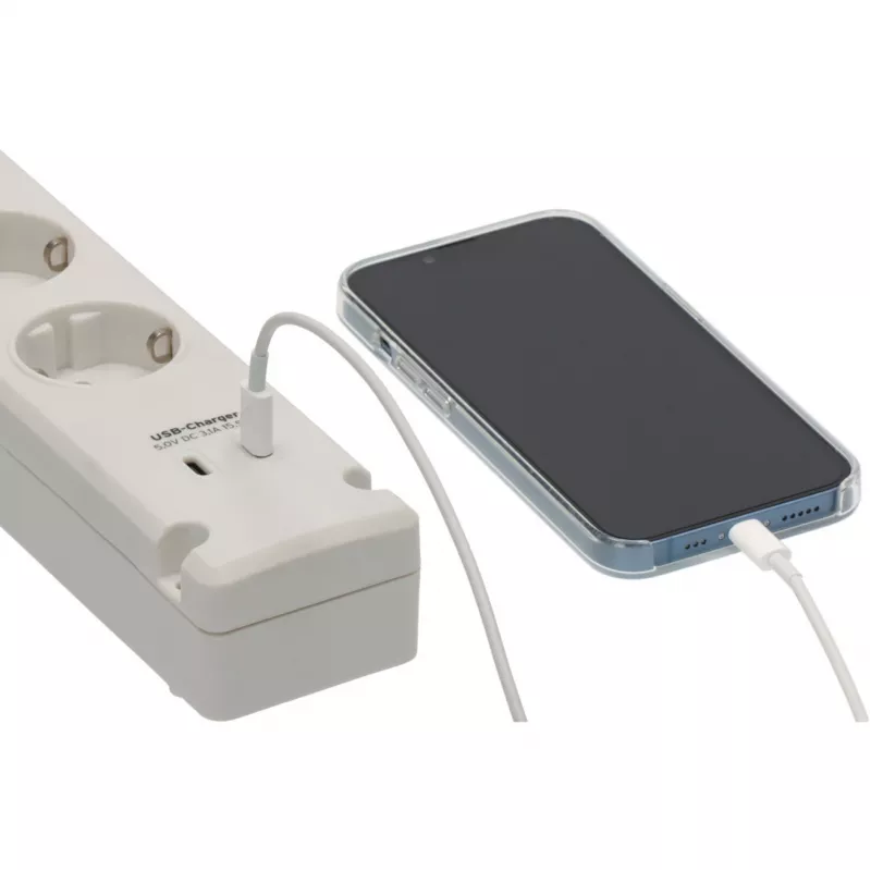Brennenstuhl Bremounta regleta, 5 tomas + 2x USB-C, 3 m, blanca