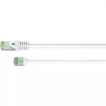 Cable de red Goobay CAT 8.1 U/FTP ultraflexible plano Blanco - conector extraplano 99,9% (74360)