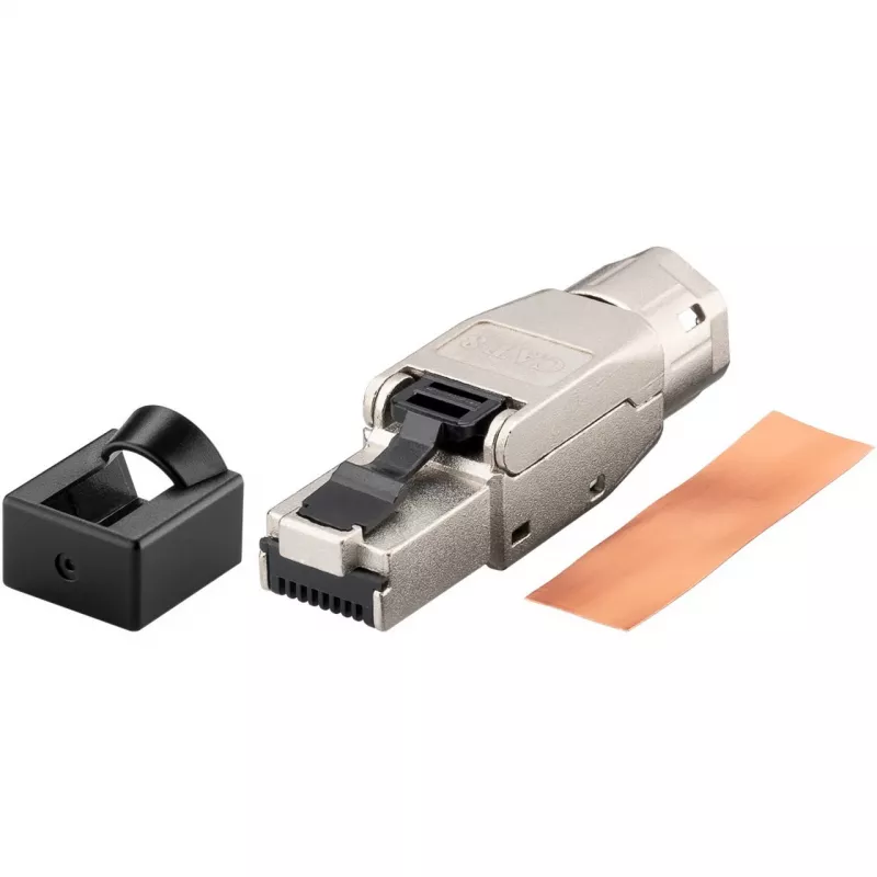 Goobay conector macho RJ45 CAT 8.1 STP apantallado, montable en campo (61130)