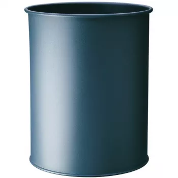 Papelera DURABLE metal redonda 15 litros antracita