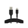 Cable trenzado USB-C a USB-A 3m negro