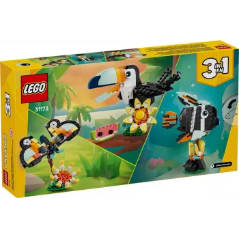 Juguete de construcción LEGO Creator 3 en 1 set animales salvajes tucán tropical 31173