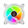 SAVIO FAN-01 WHITE pack de 4 ventiladores ARGB de 120mm con controlador y mando a distancia