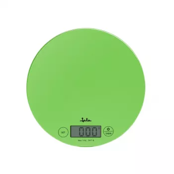 Báscula de cocina electrónica JATA 722P verde transparente cuadrada