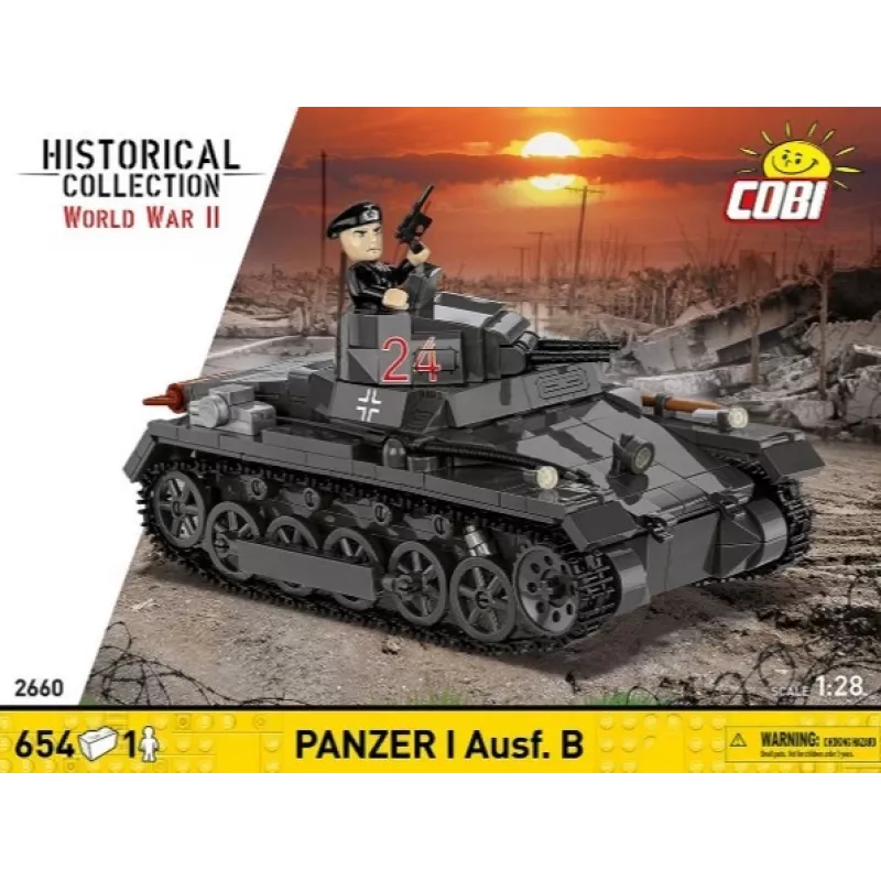 Set de construcción Cobi Panzer I Ausf. B – 654 piezas, maqueta detallada