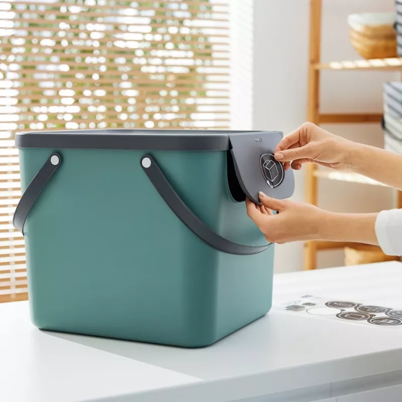 Rotho Albula contenedor para clasificación de residuos, 40 l, verde