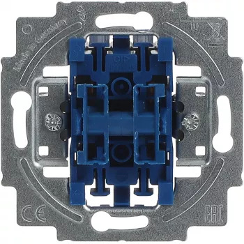 Módulo de mecanismo de interruptor, busch jaeger 2000/4 US, 250 V, azul/plateado