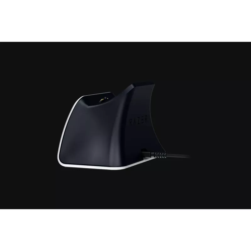 Razer RC21-01900100-R3U1 base de carga rápida para mandos PlayStation 5 DualSense, cable USB-C a USB-A, blanca