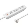 Regleta de alimentación Qoltec 50276 1,8 m 5 tomas de corriente para interior Blanco