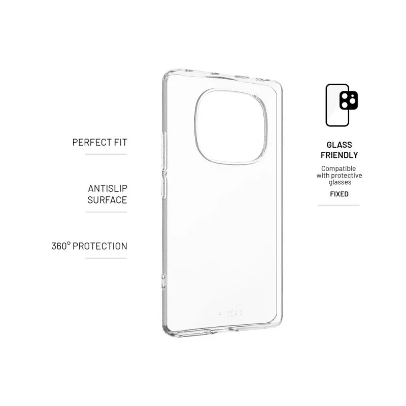 Funda trasera FIXED para Xiaomi Redmi Note 14 Pro 4G, funda protectora de TPU transparente