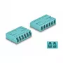 Acoplador de fibra óptica DeLOCK HD LC Hexaplex conector hembra a conector hembra LC Hexaplex aqua